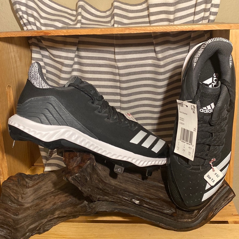#62 Adidas Cleats - Black & White